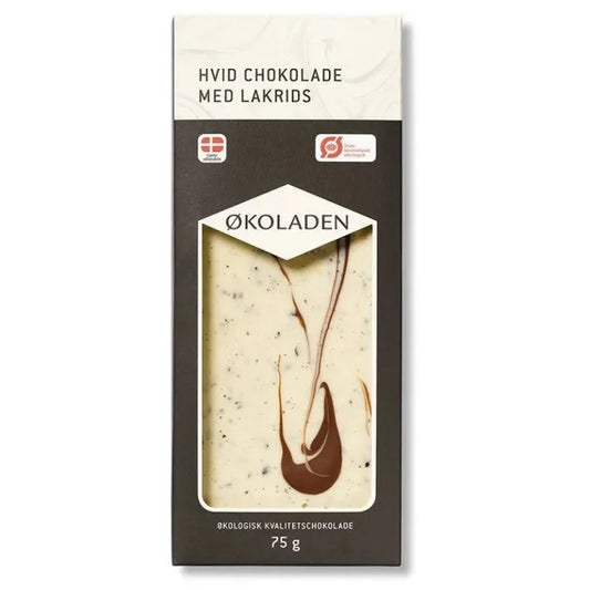 ØKOLADEN - ØKOLOGISK HVID CHOKOLADE - LAKRIDS