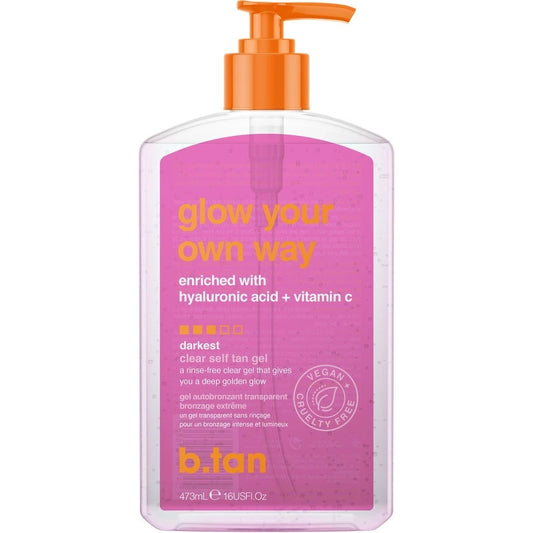 B.tan Glow Your Own Way Clear Tanning Gel – Din Hemmelighed til En Strålende, Naturlig Tan